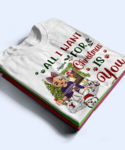 Alternative view of Just A Girl Boy Who Loves Dogs And Christmas - Christmas Gift For Dog Lovers - Personalized Custom Hoodie