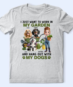 I Just Want To Work In My Garden - Personalized T Shirt
